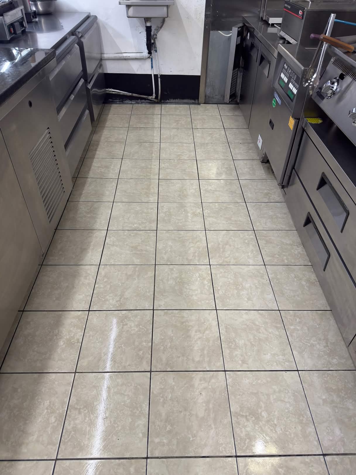 Commercial kitchen after cleaning